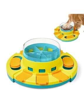 Dog Puzzle Toy 2 Levels – Slow Feeder & Treat Dispenser for All Breeds